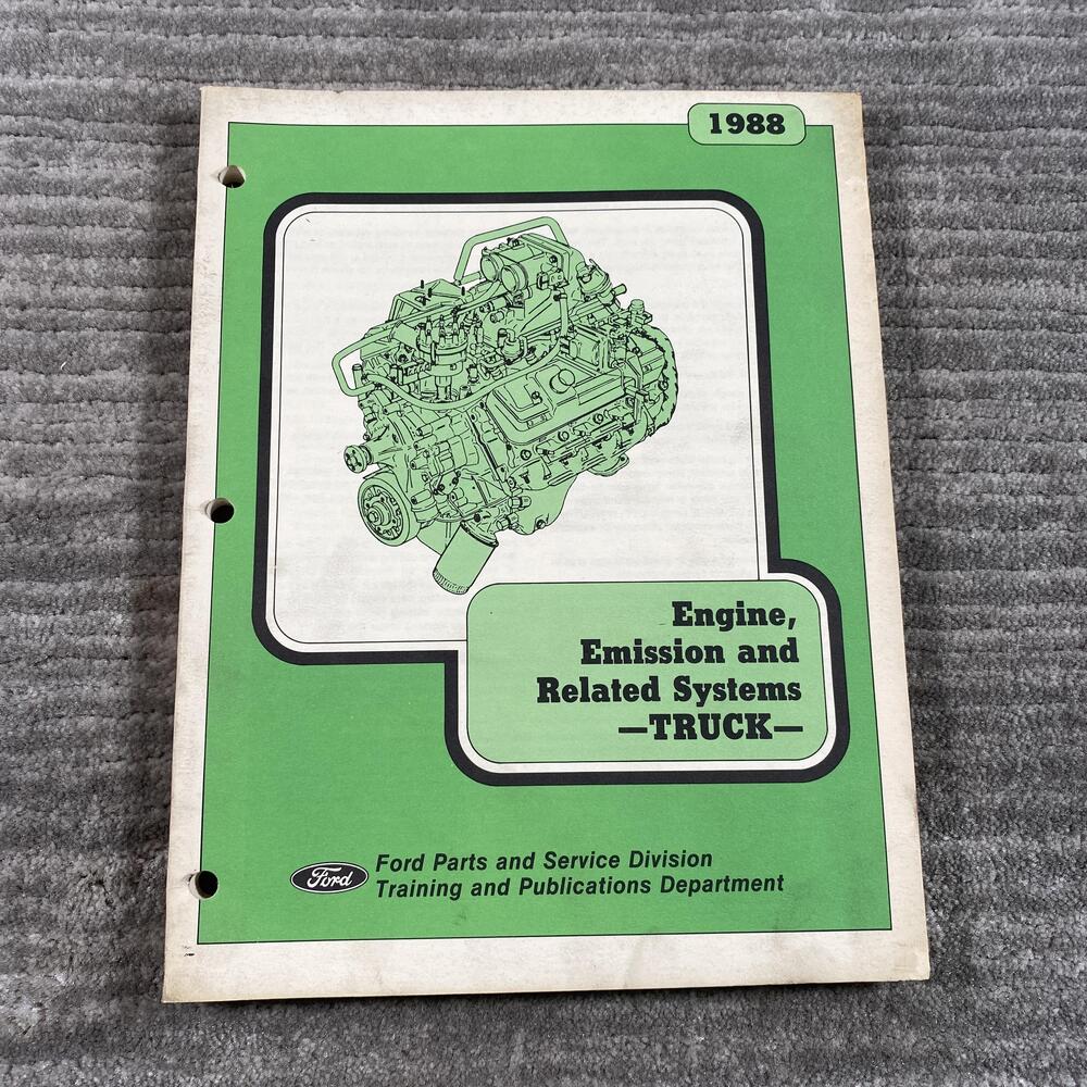 Vintage 1988 Ford Engine Emission & Related Systems Truck Training Manual PB